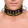 The Red Collier en cuir 3 Anneaux D Jaune-Noir